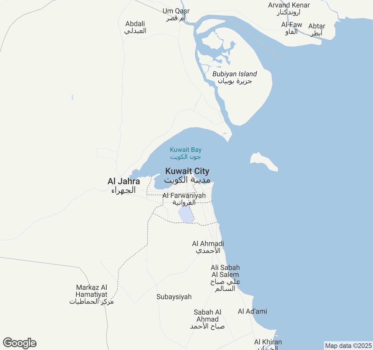 Map of Kuwait City